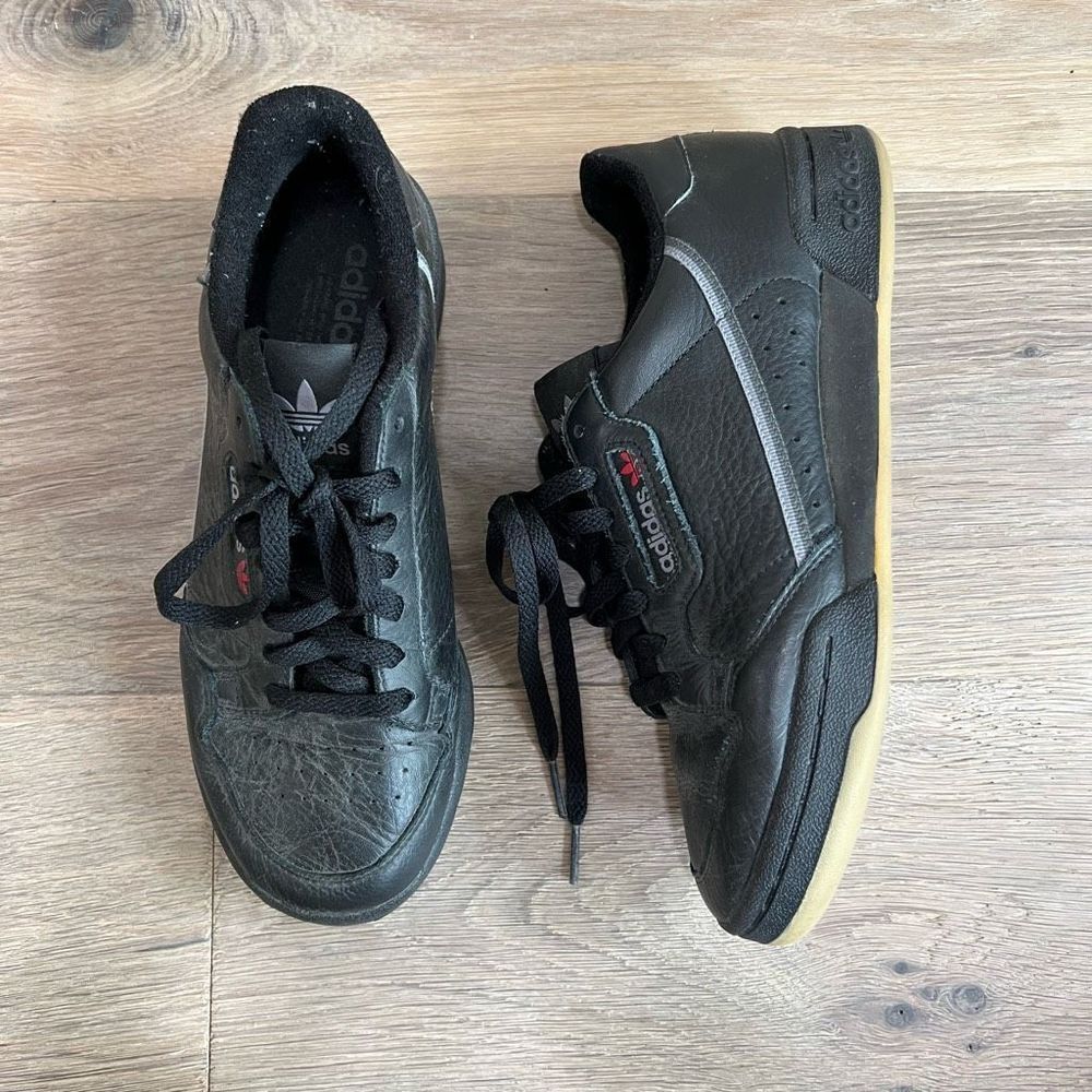 Adidas Men’s Black Continental 80 Lace-Up Sneakers Size 7
